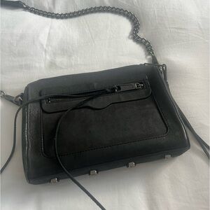 Rebecca Minkoff black SUEDE crossbody bag
